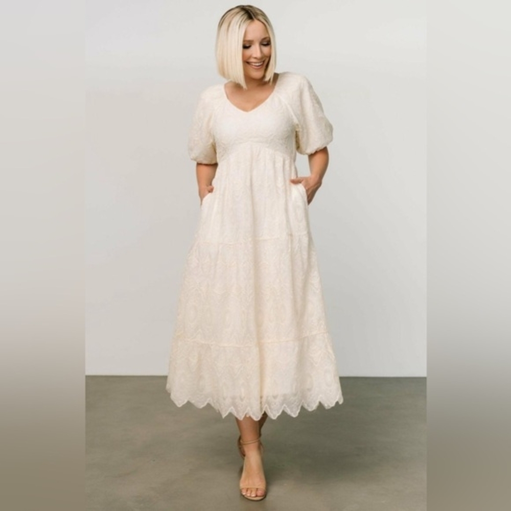 Baltic Born Rawlins Elegant Cream Lace Dress